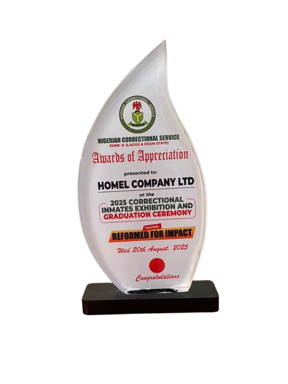 Awards of Appreciation — Reformed for Impact